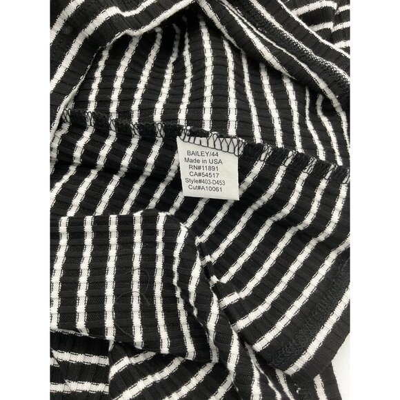 Bailey 44 Nala Black White Striped Wrap Short Sleeve Pullover Top LG NWT - Picture 7 of 9